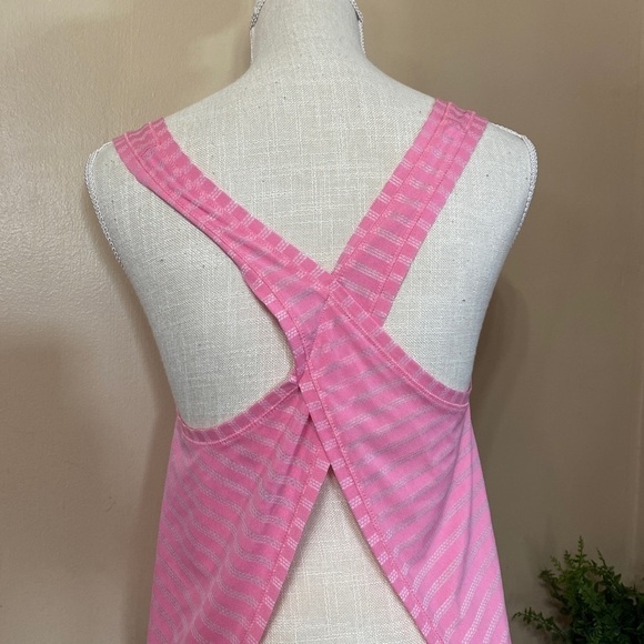 Zyia Active Sz S Pink Open Split Back Cross Tank - Picture 4 of 8